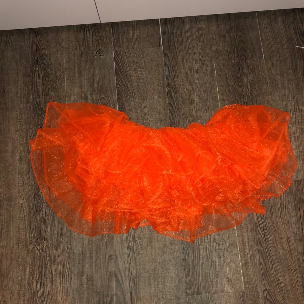 Bright orange tutu